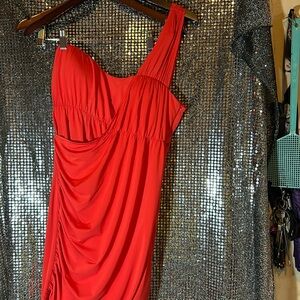 Beautiful elegant, one sleeve small petite dance dress